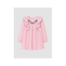 LC Waikiki Alıta Cıty Farkıyla Lcw Kids Pembe Gabardin Çiçekli Kız Çocuk Elbise Pembe - 928242457 Pembe