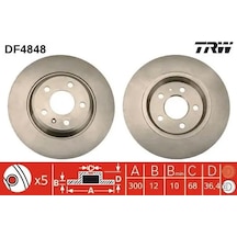 Audi A5 Arka Fren Diski 2008-2024 Trw Df4848 2adettir