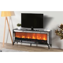 Antrasit Şömineli Bera Tv Sehpası Antrasit