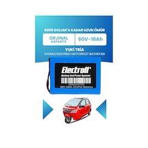 Yuki Tria Batarya Standart Kapasite Lifepo4 60v 18ah Elektrikli Motosiklet Bataryası