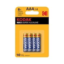 Kodak Max Alkalin İnce Pil Aaa 4'lü - 7 Adet Tarı Beyaz