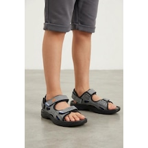 Minican Kids Kn-1600-26y Erkek Çocuk Ortopedik Sandalet Gri