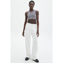 Madmext Beyaz Wide Leg Basic Eşofman Altı Mg1916-beyaz Beyaz