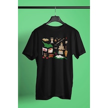Adrift Ko Buta Gürcistan Baskılı Unisex Siyah Tişört To17457 Siyah