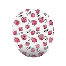 Pembe Güller Dekorlu - Bilek Destekli Güllü Gül Desenli Mousepad