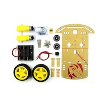 Alkatronik Demonte 2wd Akıllı Robot Araba Şasi Kiti Dıy Pleksi Tekerlek Motor Çizgi İzleyen Engelden Kaçma