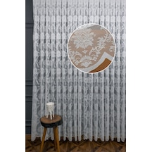 Evdepo Home Damask Kullanıma Hazır Tül Perde (546640431)