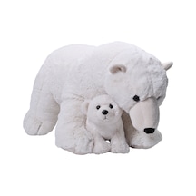Wild Republic Jumbo Boy Yavrulu Kutup Ayısı 76 Cm 24098 Çok Renkli