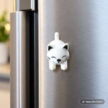 Magnet Kedi Buzdolabı Süsü Sevimli Kedi Figürlü Dekoratif Hediyelik 5 X 2,5 Cm