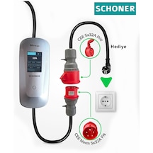 Schoner 22 Kw Trifaz - Monofaz Taşınabilir Elektrikli Araç Şarj Cihazı