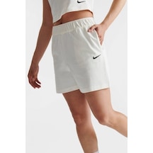 Nike Sportswear Essential Loose Fit Jersey Shorts Bol Kesim Ağır Modal Kadın Şort Beyaz Krem Krem