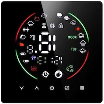 Pazly Akıllı Duvar Termostatı - 8,3x8,3x4 Cm Boyutta Siyah/beyaz, Wifi Destekli, 3a Su Isıtma, Haftalık Programlanabilir, Lcd Ekranlı