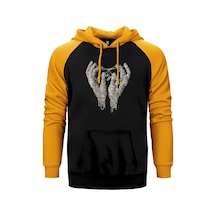 Mummy Hands Sarı Renk Reglan Kol Kapşonlu Sweatshirt Sarı
