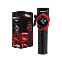 Powertec Tr-5100 Göstergeli Ayarlanabilir 9000 Rpm Hız Kaydırmaz Gövdeli Tıraş Makinesi Kırmızı