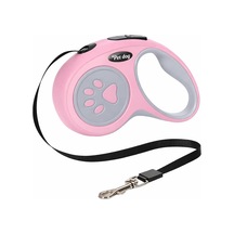 Madpet Otomatik Köpek Tasması 3 Metre Pembe Geri Çekilebilir Kilitli Makara Sistemi Dayanıklı Şerit Halat Çok Renkli