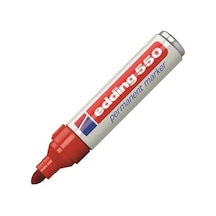 Edding 550 Yuvarlak Uçlu Kırmızı Permanent Markör 10lu Paket