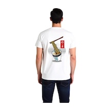 Paybuy Ramen Severlerin Kulübü Baskılı Erkek Tişört Beyaz