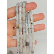 Bileklik Boy Ay Taşı Silindir Kesim 5.5x7.5mm Yarım Dizi 49316 18cm Uzunluğundadır Çok Renkli
