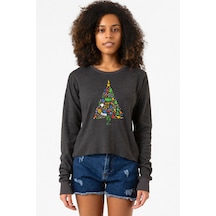 Broadway Christmas Füme Ekstra Uzunkol Sweatshirt 001