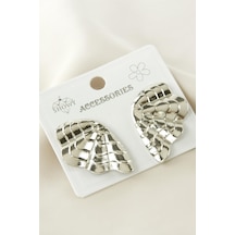 Zenviac456 Çiçek Metal Küpe Zenviac45678 Gümüş