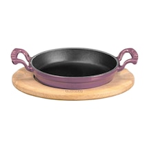 Lava Yuvarlak Kulplu Tava ve Ahşap Altlıklı. Çap(Ø) 20cm. -