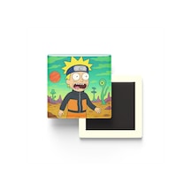 Naruto Uzumaki - 9x9 Cm Baskılı Kare Buzdolap Magneti