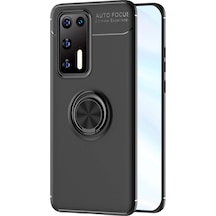 Newface - 263 - Huawei P40 Kılıf Range Yüzüklü Silikon - Csmo-tex - - Siyah Sıyah