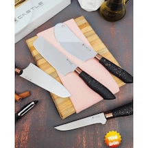 Black Copper Seri 4 Lü Mutfak Bıçak Seti Nakiri-börek-sıyırma-şef
