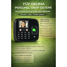 Kablosuz Wifi Kartlı -Yüz Okuma- Personel Giriş Çıkış Takip Ürünü -Maaş Puantaj Programı(25 Kart Dahil)