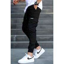 Madmext Siyah Kargo Cep Jogger Pantolon 5437