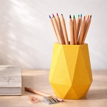 Modern Geometrik Kalemlik - Dekoratif Masa Üstü Düzenleyici Ofis Ve Okul Düzenleyici Organizer