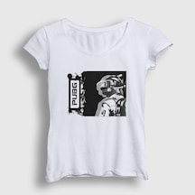 Presmono Kadın Helmet Pubg T-shirt Beyaz