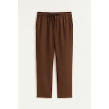 Redline Saga Keten Erkek Pantolon Rahat Kalıp Baggy Kahve