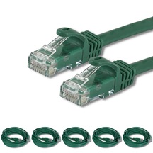 5 adet IRENIS CAT7 Kablo Ethernet LAN Kablosu, 25 cm Yeşil