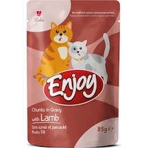 Enjoy Pouch Kuzu Etli Yaş Kedi Maması 85 Gr
