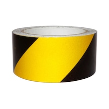 Sarı - Siyah Reflektif Bant, Reflektif Şerit 5 Cm X 10 M (534231413)