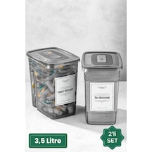 Vienev Etiketli 2li Strip Mega Boy Toz Ve Tablet Deterjan Saklama Kutusu 2x 3,5 Litre
