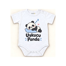 Babylimon Uykucu Panda Beyaz Kısa Kollu Çıtçıtlı Bebek Zıbını Beyaz - Uykucu Panda - 928161945 Beyaz - Uykucu Panda