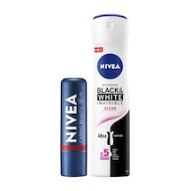Kadın Sprey Deodorant Black&white Invisible Clear 150ml,kırmızı Renkli Dudak Bakım Kremi,nemlendirme