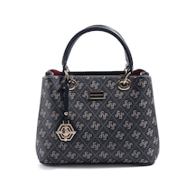 Silver Polo Sp1272 Kadın El Çantası Monogram Füme-siyah