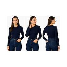 İngegno Body Bisiklet Yaka Uzun Kol Örme Kumaş Viskon Kadın Body Lacivert İngegno Body Bisiklet Yaka Uzun Kol Örme Kumaş Viskon Kadın Body Lacivert