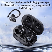 Bluetooth Vers.5.3 Kancalı 500mah Kulakiçi Bluetooth Kulaklık Hıfı Şarj Götergeli Stereo Kulaklık