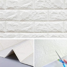 Kendinden Yapışkanlı Beyaz Duvar Kağıdı Paneli 70x38 Cm Diğer