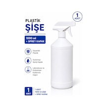 Plastik Şişe 1 L + Sprey Kapak 1 Adet