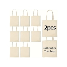 Willowhaven Bej 2 Parça Sublimasyon Bez Çanta 12.2x14.2 İnç Dıy Alışveriş Torbası