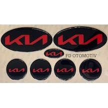 Kıa Sportage 2011 > Sonrası Yeni Kıa Logo Amblem Aksesuar Kırmızı Yazılı