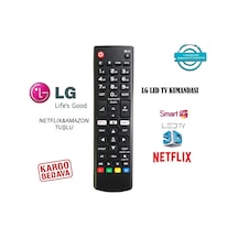 LG Uyumlu Led Tv Kumandası Akb75095308 3D Smart Netflix Amazon Tuşlu