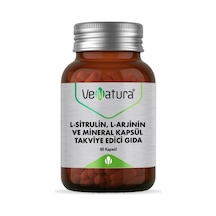Venatura L-sitrulin, L-arjinin Ve Mineral 60 Kapsül Aromasız