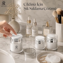 Airless Vakumlu Krem Kavanozu 3'lü Set 15 Ml + 30 Ml + 50 Ml - Havasız Pompalı Yeniden Doldurulabilir Kozmetik Krem Kutusu, Seyahat Boy Serum, Losyon, Fondöten Ve Bb Cream Saklama Kabı Çok Renkli