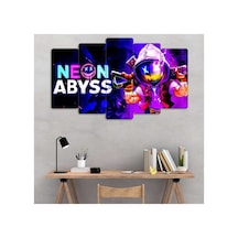 Mavi Neon Abyss 5 Parçalı Tablo Görsel - 702503706 Görsel